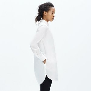 Madewell button down tunic with pockets